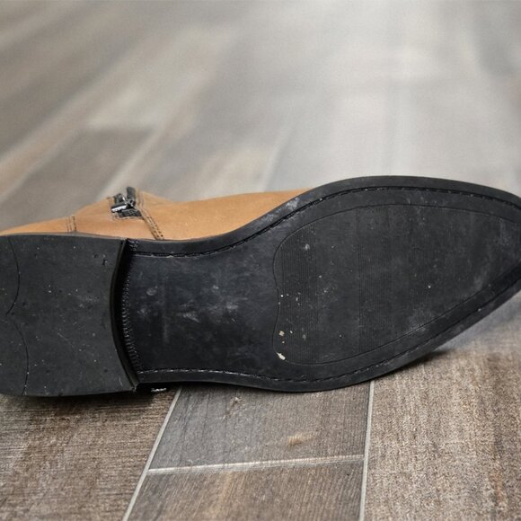 STYLISH STEVE MADDEN ZIPPERED MENS CHELSEA BOOTS SIZE 11 TAN VERY GOOD CONDITION - Picture 6 of 8